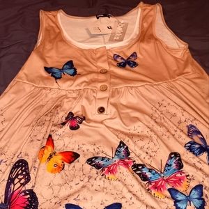 Large dress with butterflies
